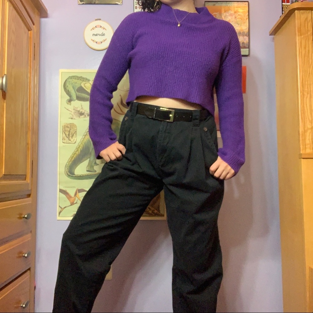 Crop Purple Sweater